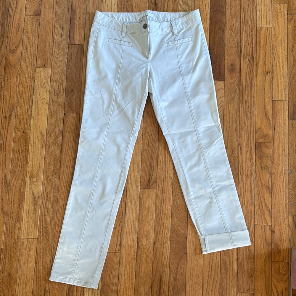 Women's Cream Ann Taylor Loft pants sz 2